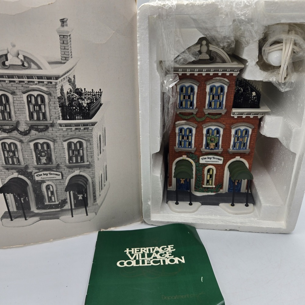 Dept 56 Ivy Terrace Apartments 58874 Christmas In The City Series Village +Light
